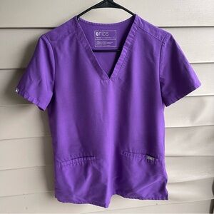 Figs Technical Collection Scrub Top Womens Small Purple FW1000 Career‎ Nurse